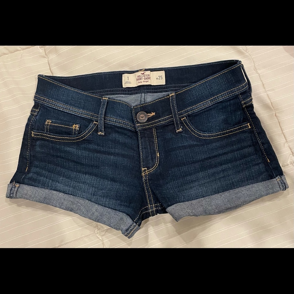 COPY - Hollister Dark Wash Denim Low Rise Shorts